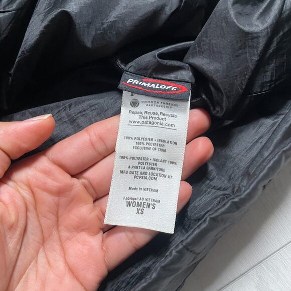 Women’s Patagonia Nano Puff Hoody Full Zip Insulated Puffer Jacket Black Size XS - Picture 11 of 14